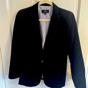 J. Crew Black Velvet Blazer Jacket Women’s Sz 4